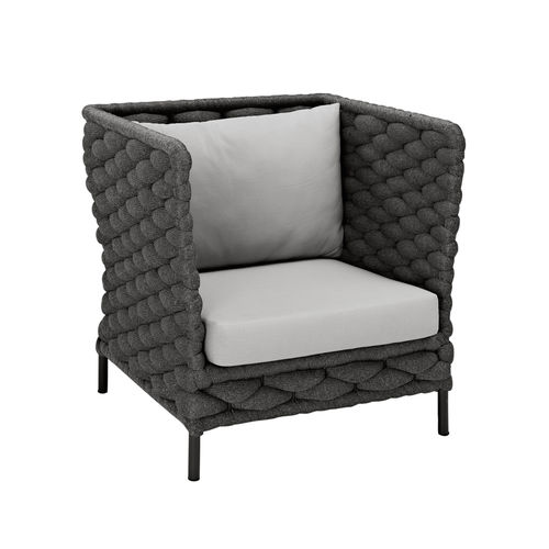 Contemporary armchair - CROCHET - applebee - fabric / outdoor