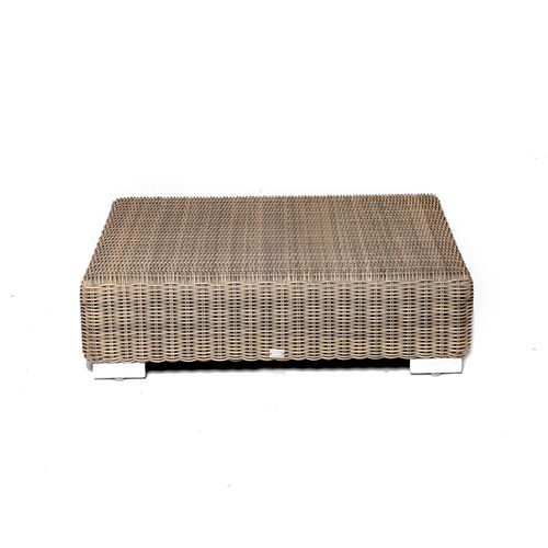 Contemporary coffee table - ELEMENTS - applebee - wicker / aluminum / square