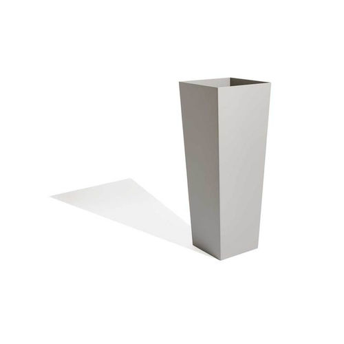 Stainless steel planter - TAPER - PLANTERWORX - aluminum / COR-TEN® steel / vertical