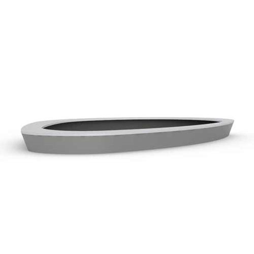 Stainless steel planter - PLANTERWORX - aluminum / COR-TEN® steel / oval