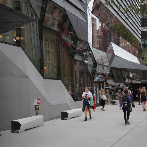 Contemporary public bench - SHARD - PLANTERWORX - aluminum / stainless steel / COR-TEN® steel
