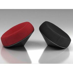 Original design armchair - SPIN - BBB Italia - leather / metal / ABS