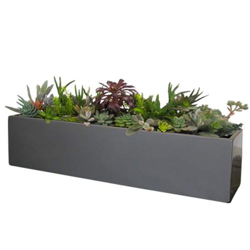 Fiberglass planter - VICKSBURG 69478 - Jay Scotts Collection - rectangular / contemporary / for public space