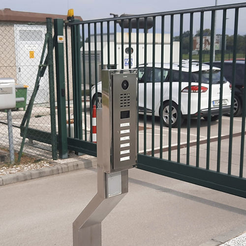 Brushed stainless steel door station - D2106V - DoorBird - residential / flush-mount / surface-mount
