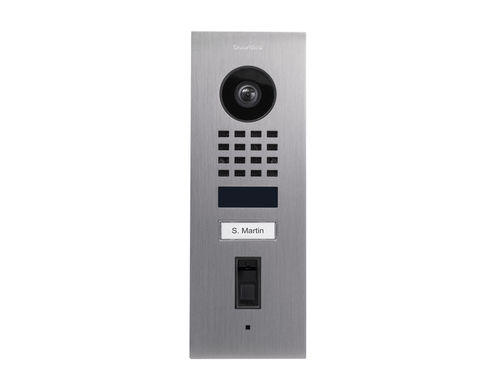 Flush-mount door station - D1101FV  - DoorBird - brushed stainless steel / residential / commercial