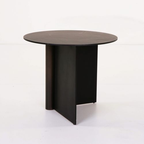 Contemporary side table - OS - ATELIER DE TROUPE - aluminum / round / home