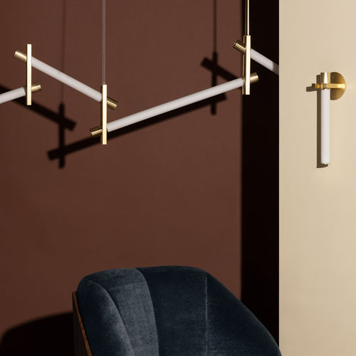 Contemporary wall light - BAMBOU SCONCE - ATELIER DE TROUPE - indoor / brass / blown glass