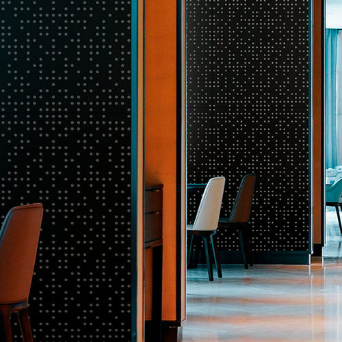 Wall sound-absorbing panel - LYRA - artnovion - wood veneer / PET / for interior