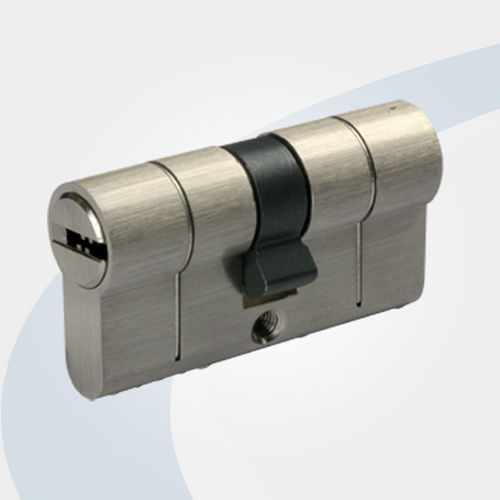 Security cylinder lock - S4000 EVOLUTION series - Potent S.A.S. - key / polished brass / satin chrome