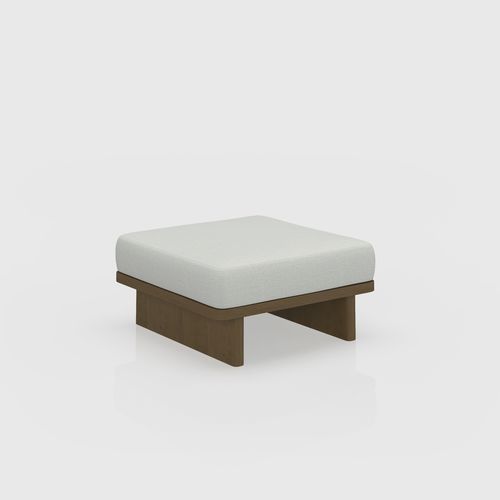 Contemporary pouf - Puff Sahara - Tidelli - fabric / wooden / square