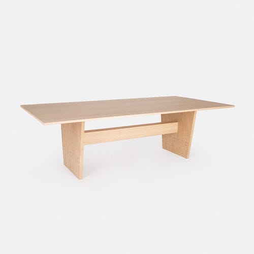 Contemporary dining table - NOVA - PORVENTURA - oak / American walnut / wooden base