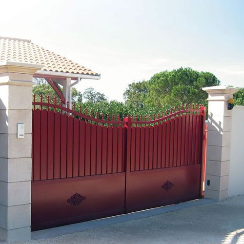 Swing gate - DEBUSSY  - KSM PRODUCTION - sliding / thermo-lacquered aluminum / with bars