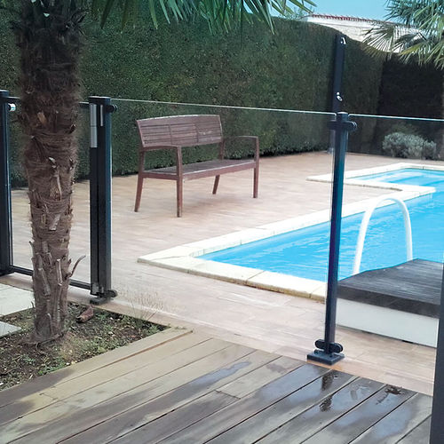 Protective barrier - SAGARA - KSM PRODUCTION - fixed / aluminum / glass