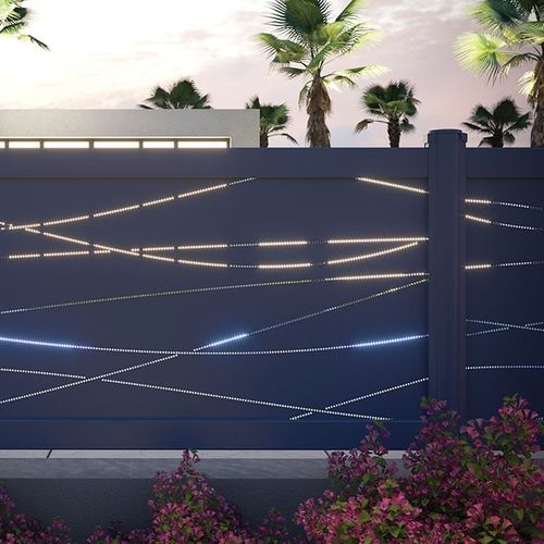 Fence with panels - CEPAGE - KSM PRODUCTION - garden / aluminum / contemporary