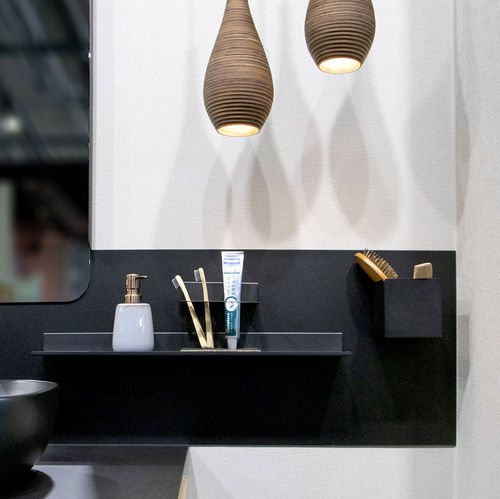 Wall-mounted shelf - C60 • basic - 3S design - minimal / powder-coated steel / bathroom