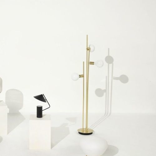 Floor-standing lamp - Balance - Hübsch A/S - iron / glass / vintage