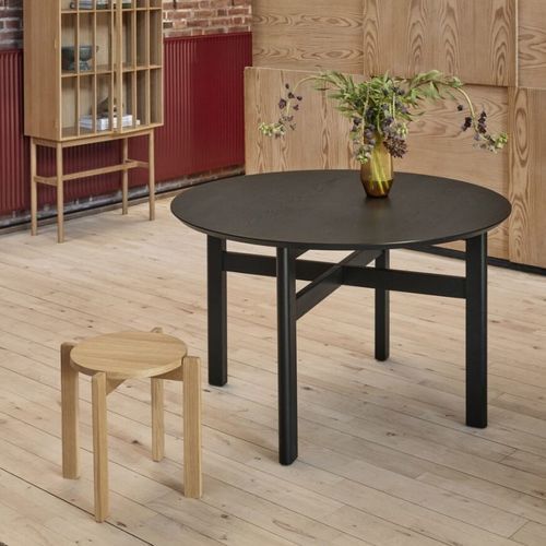Contemporary dining table - Fjord - Hübsch A/S - ash / MDF / ash base