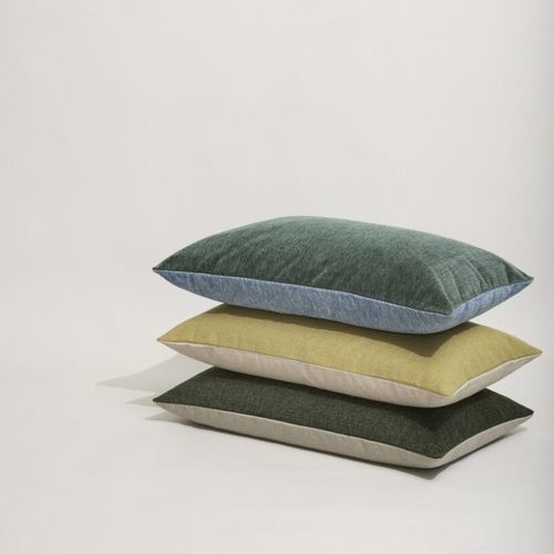 Rectangular cushion - Bliss - Hübsch A/S - plain / home / blue