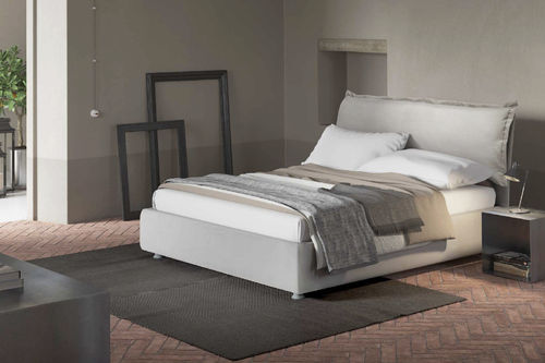 Double bed - DENIM - Noi della Notte srl - contemporary / upholstered / with headboard