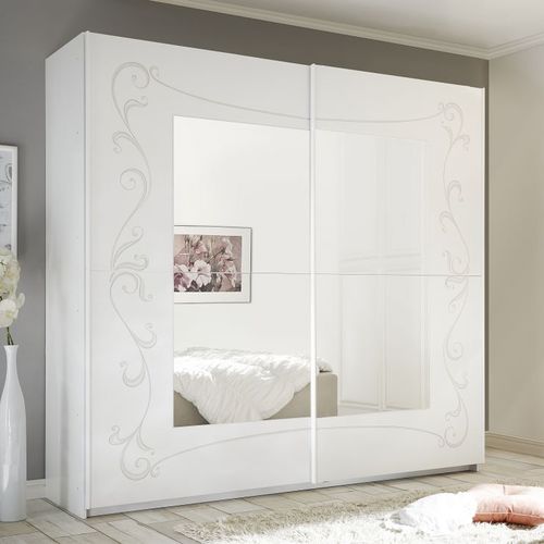 Traditional wardrobe - SOLER - LC spa - metal / with sliding door / mirrored