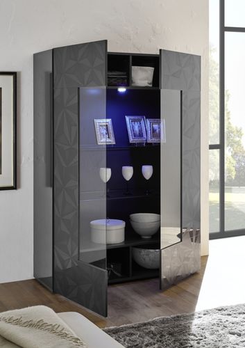 Contemporary china cabinet - PRISMA - LC spa - lacquered wood