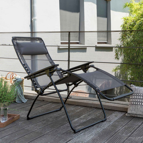 Contemporary relaxing armchair - Futura  - Lafuma Mobilier - Batyline® / steel / with headrest