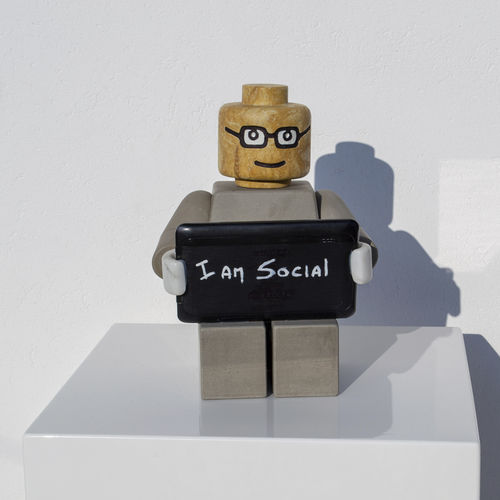 Marble sculpture - I AM SOCIAL "MILLENNIALS&rdquo; - San Polo Art Gallery | Contemporary Art & Design i - outdoor / commercial