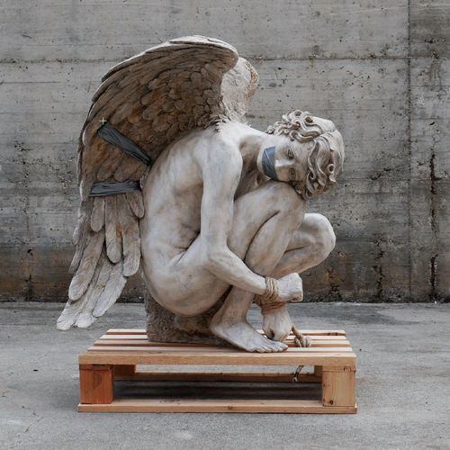 Wooden sculpture - Box n.7 Amore rapito - San Polo Art Gallery | Contemporary Art & Design i - stone / composite / rope