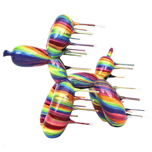 Metal sculpture - Blown Away Balloon Dog - San Polo Art Gallery | Contemporary Art & Design i - resin / clay / acrylic