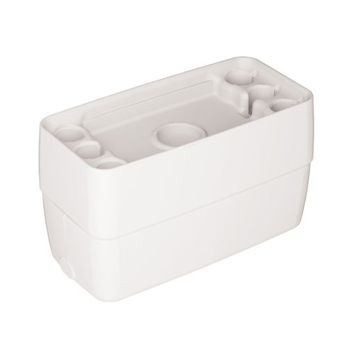 Plastic planter - SUPRABASE WHITE - Supragarden - rectangular / contemporary / commercial