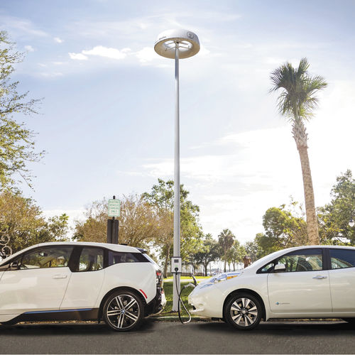 Electric car charging station - OMNIFLOW - for electric bike / solar / secure