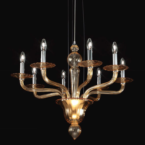 Traditional chandelier - LEONARD - Magie di Murano - blown glass / Murano glass / commercial