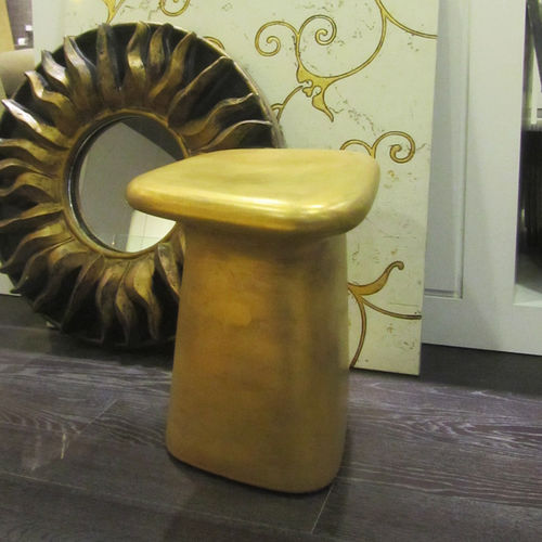 Contemporary stool - BITTA - Monolite Ipergres - ceramic / central base / commercial