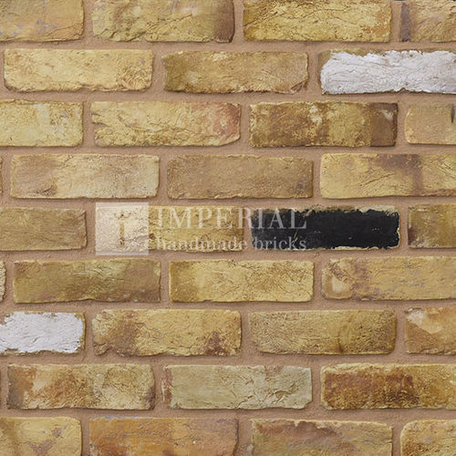 Facade brick - CONSERVATION YELLOW - Imperial Handmade brick - solid / black / yellow
