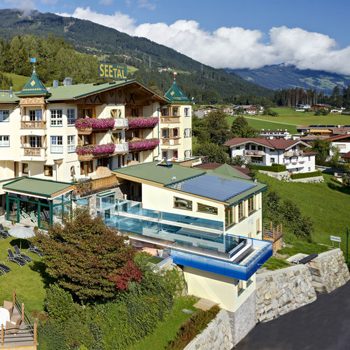 Infinity swimming pool - HOTEL SEETAL - BERNDORF METALL- UND BÄDERBAU GMBH - indoor / outdoor / commercial
