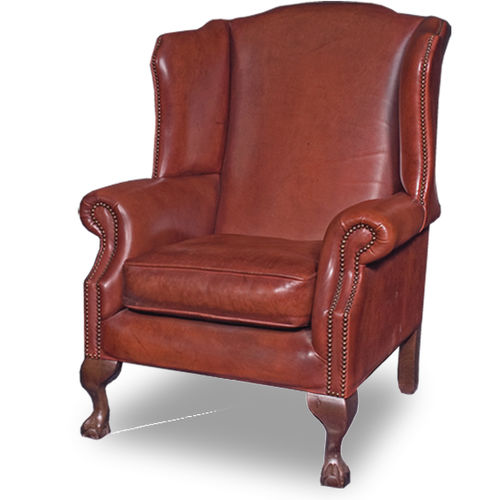 Traditional armchair - GEORGIAN - Bendic International - leather / wooden / with removable cushion