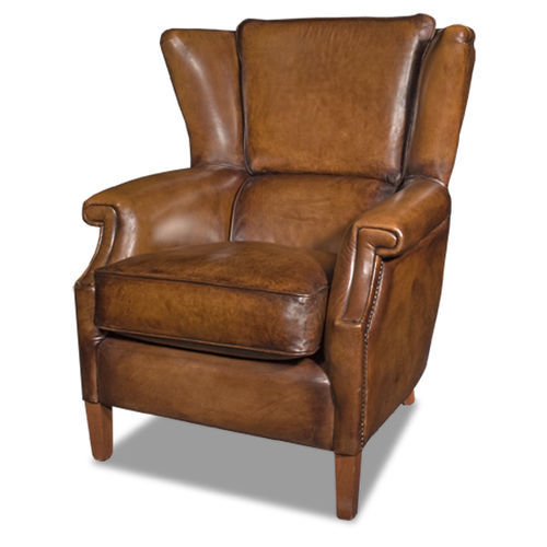 Traditional armchair - SUNBURY - Bendic International - leather / with removable cushion / wing