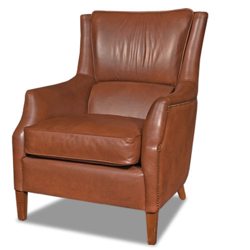 Traditional armchair - TESSA  - Bendic International - leather / with removable cushion / wing