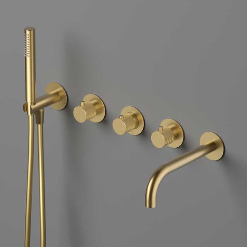 Bathtub mixer tap - CX7172 - hotbath - built-in / thermostatic / brass