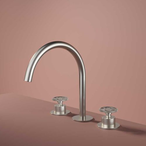 Double-handle washbasin mixer tap - CW033 - hotbath - countertop / chromed metal / bathroom