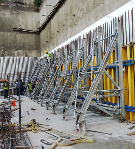 Modular formwork - Variant Factory Ltd - single-sided / galvanised steel / wall