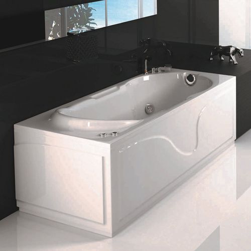 Free-standing bathtub - DANAE - hydrobs - wooden / acrylic / hydromassage