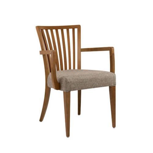 Contemporary chair - ABBY STRIPES SB03 - New Life Contract - indoor / fabric / wooden base
