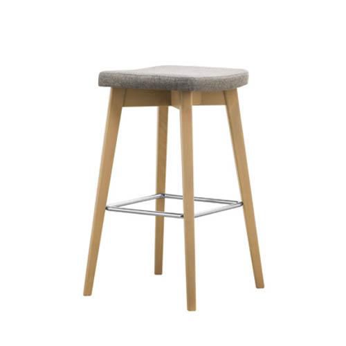 Contemporary bar stool - HELLEN SG04  - New Life Contract - wooden base / upholstered / commercial