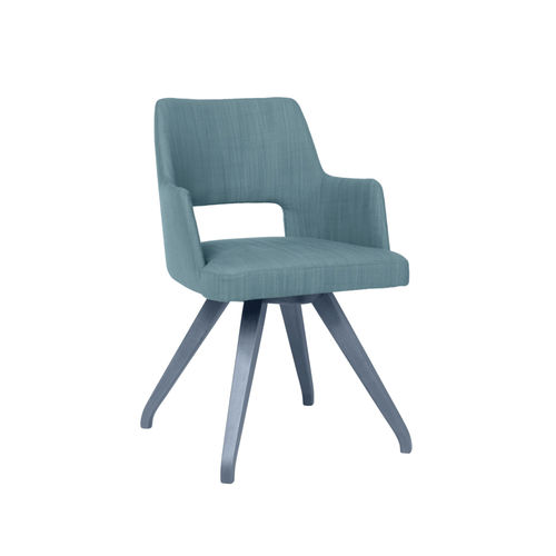 Contemporary chair - AMA PO02  - New Life Contract - indoor / fabric / leather