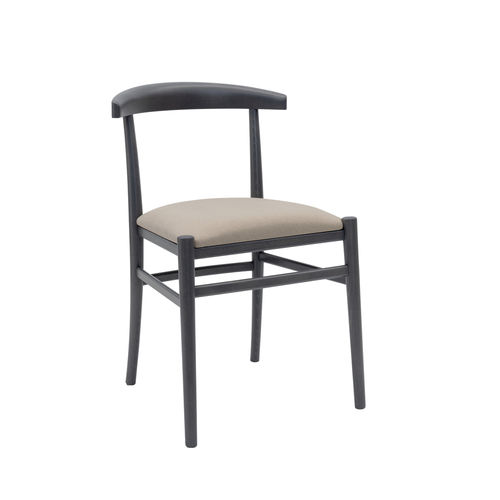Contemporary chair - GRACE SE01  - New Life Contract - indoor / fabric / wooden base