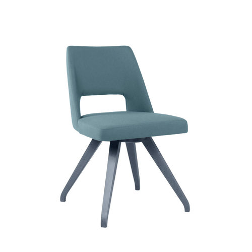 Contemporary chair - AMA SE02 - New Life Contract - indoor / fabric / leather