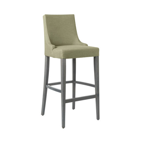 Contemporary bar chair - NANCY SG01 - New Life Contract - indoor / fabric / wooden base