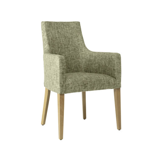 Contemporary chair - NANCY PO01 BASE 10 - New Life Contract - indoor / fabric / wooden base