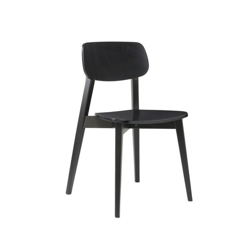 Contemporary chair - HELLEN OVAL ONE SE01 - New Life Contract - indoor / wooden / stackable